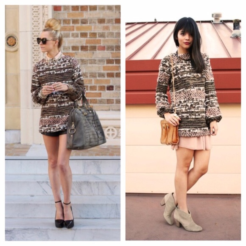 Zara Tweed multicolor pastel knit